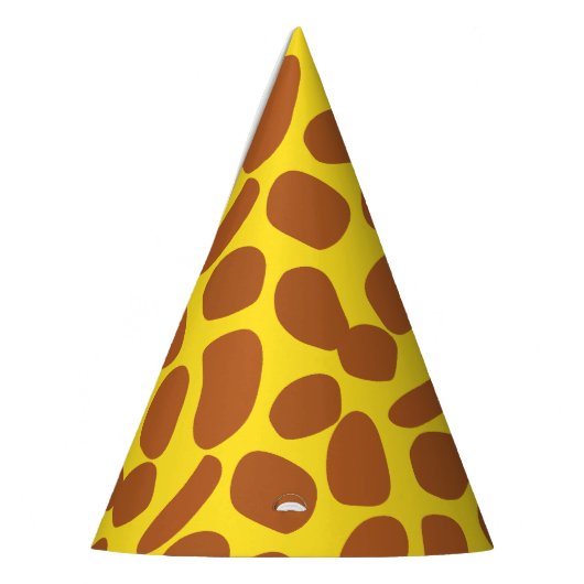 Niedliches gelbes Giraffenmuster Partyhütchen (Links)