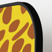 Niedliches gelbes Giraffenmuster Pickleball Schläger (Linke Seite)