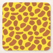 Niedliches gelbes Giraffenmuster Rechteckiger Pappuntersetzer (Vorderseite)