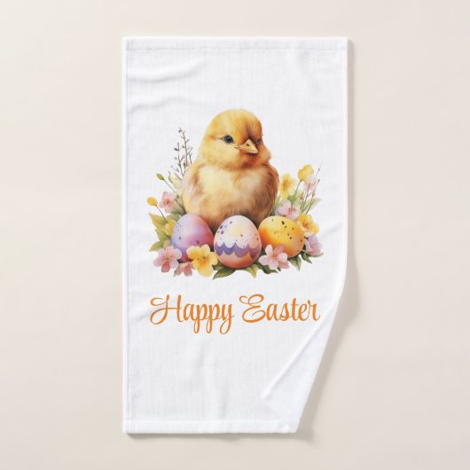 Niedliches Gelbes Hühnchen mit Eiern Badhandtuch Set (Handtuch)