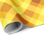Niedliches, gelbes Kariertes Packpapier (Rolleneckpunkt)