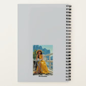 Niedliches gelbes Kleid Kaffee Leo Tolstoi Zitat J Notizblock (Rückseite)