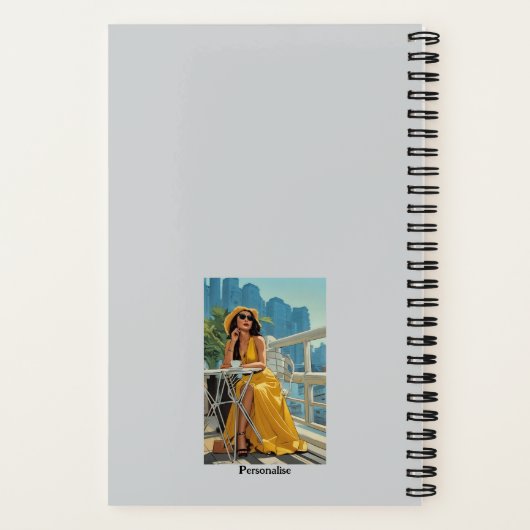 Niedliches gelbes Kleid Kaffee Leo Tolstoi Zitat J Notizblock (Rückseite)