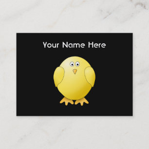 Niedliches gelbes Küken. Kleiner Vogel auf Visitenkarte