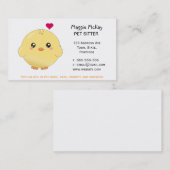 Niedliches gelbes Küken Visitenkarte (Vorne/Hinten)