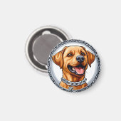 Niedliches gelbes Labrador Magnet (Vorderseite/Rückseite)