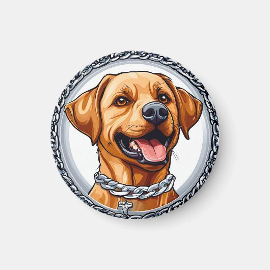 Niedliches gelbes Labrador Magnet (Vorne)