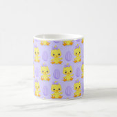 Niedliches Gelbes Lila Ostermuster Kaffeetasse (Mittel)
