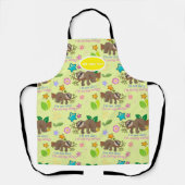 Niedliches gelbes Muster Funny Lazate Zitat floral Schürze (Vorderseite)