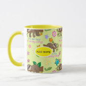 Niedliches gelbes Muster Funny Lazate Zitat floral Tasse (Links)