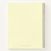 Niedliches, gelbes Notebook mit Blume mit Pechstan Notizblock (Rückseite)