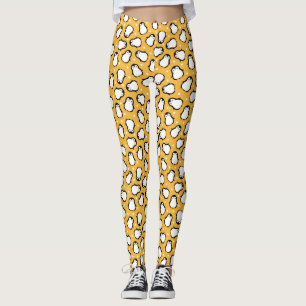 Niedliches gelbes Pinguinmuster Leggings