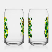 Niedliches Gelbes Plumeria Muster Trinkbehälter Se Dosenglas (Links)