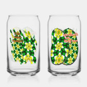 Niedliches Gelbes Plumeria Muster Trinkbehälter Se Dosenglas (Rückseite)