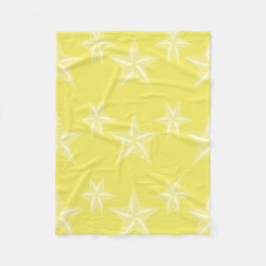 Niedliches gelbes Seesternmuster Fleecedecke (Vorderseite)