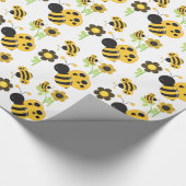 Niedliches gelbes und schwarzes geschenkpapier (Ecke)