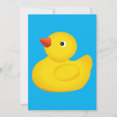 Niedliches Gelbkautschuk | Blaubläserfarben Einladung (Rückseite)