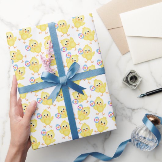 Niedliches Gelbkichenmuster | Osterverpackungspapi Geschenkpapier (Schenken)