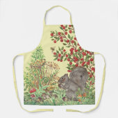 Niedliches Gelbkornhörnchen Waldlandschaft Herbste Schürze (Vorderseite)