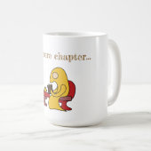 Niedliches Gelbmonster in einem Café Kaffeetasse (VorderseiteRechts)