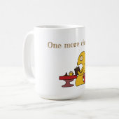 Niedliches Gelbmonster in einem Café Kaffeetasse (Vorderseite Links)