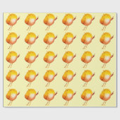 Niedliches Gelbvogelgeflecht Geschenkpapier (Flach)