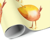 Niedliches Gelbvogelgeflecht Geschenkpapier (Rolleneckpunkt)