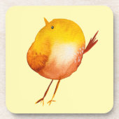 Niedliches Gelbvogelgeflecht Getränkeuntersetzer (Vorderseite)