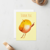 Niedliches Gelbvogelgeflecht Mitteilungskarte (Vorderseite/Rückseite Beispiel)