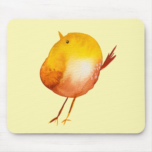 Niedliches Gelbvogelgeflecht Mousepad (Vorne)