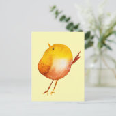 Niedliches Gelbvogelgeflecht Postkarte (Stehend Vorderseite)
