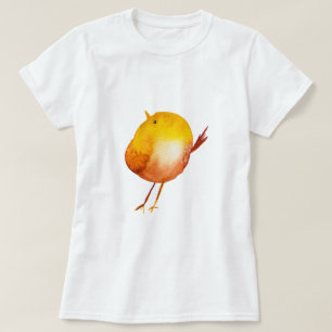 Niedliches Gelbvogelgeflecht T-Shirt