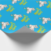 Niedliches gelocktes Lamm-u. schäbiges Geschenkpapier (Ecke)