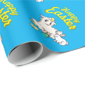 Niedliches gelocktes Lamm-u. schäbiges Geschenkpapier (Rolleneckpunkt)