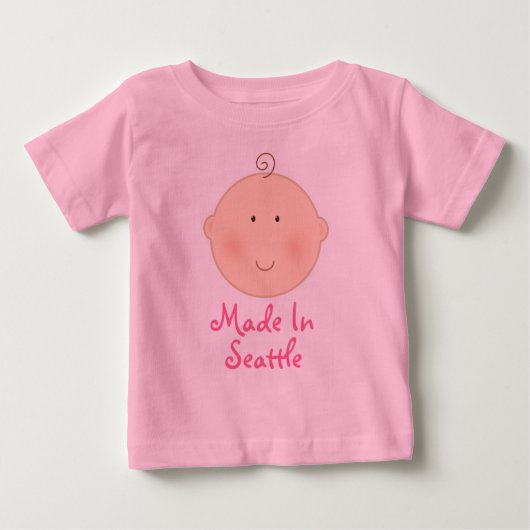 Niedliches gemacht im Seattle-Baby-T-Shirt Baby T-shirt (Vorderseite)