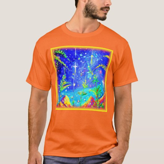 niedliches Gemälde "Starlit Dschungel". Jetzt kauf T-Shirt (Vorderseite)