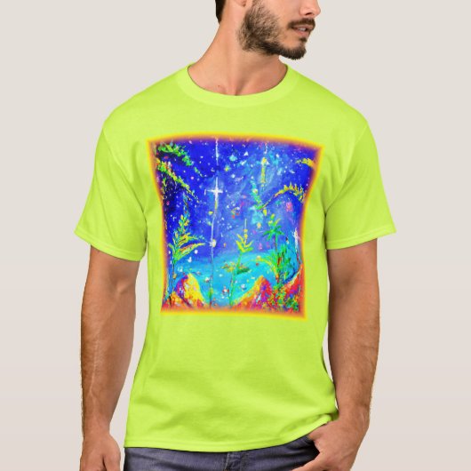 niedliches Gemälde "Starlit Dschungel". Jetzt kauf T-Shirt (Vorderseite)