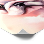 Niedliches Gemälde von Goldhunden Poster (Ecke)