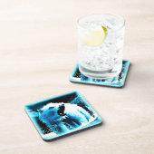 niedliches Gemälde "Wütender Polarbär". Jetzt kauf Getränkeuntersetzer (Rechte Seite)