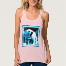 niedliches Gemälde "Wütender Polarbär". Jetzt kauf Tank Top