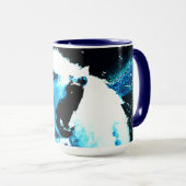 niedliches Gemälde "Wütender Polarbär". Jetzt kauf Tasse (VorderseiteRechts)