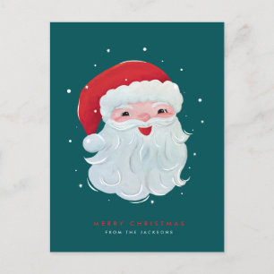 Niedliches, gemaltes Vintages Santa Claus-Design Postkarte