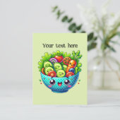 Niedliches gemischtes Gemüse Postkarte (Stehend Vorderseite)