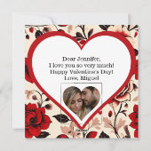 Niedliches gemischtes Paar am Valentinstag Feiertagskarte (Rückseite)