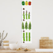 Niedliches Gemüse Cartoon zur Veranschaulichung de Poster (Küche)