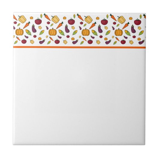 Niedliches Gemüsemuster Fliese (Vorderseite)