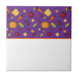 Niedliches Gemüsemuster Fliese