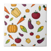 Niedliches Gemüsemuster Fliese (Vorderseite)