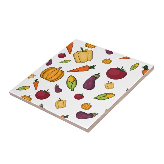 Niedliches Gemüsemuster Fliese (Seite)