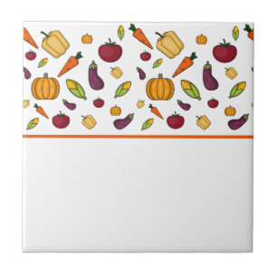 Niedliches Gemüsemuster Fliese